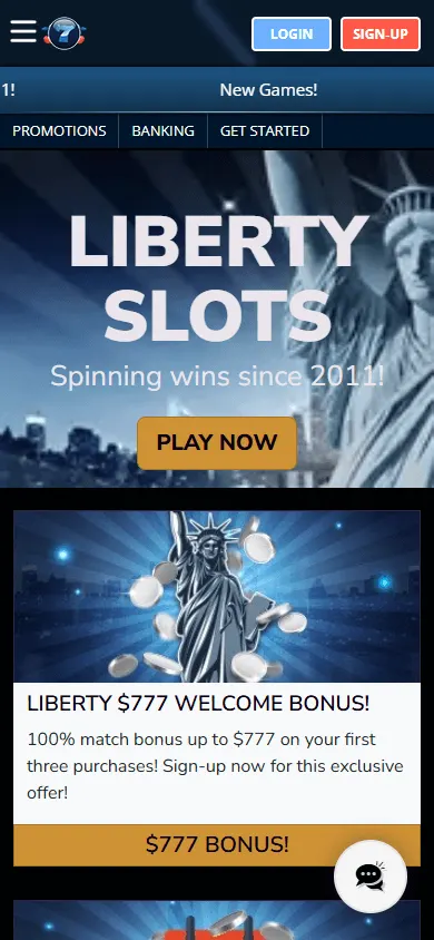 Liberty Slots Casino games on mobile