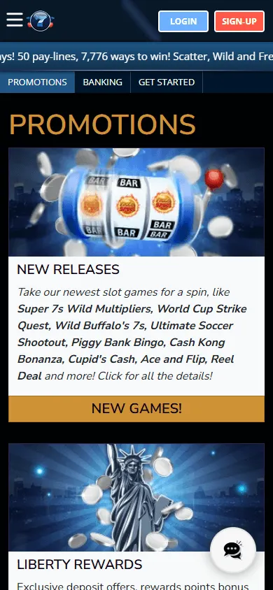 Liberty Slots Casino promotions on mobile